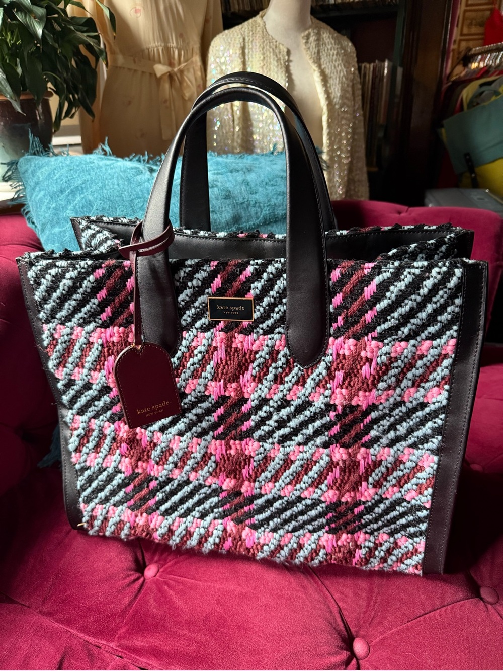 kate spade - Manhattan Plaid Large Tote
